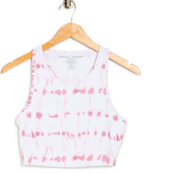 Threads 4 Thought Other - Threads 4 Thought Kady Pink Indigo Stripe Wash Crop Top. - MEDIUM.